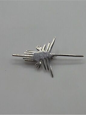 Vintage Condor Bird Nazca Peru Sterling Silver 925 Brooch Pin Native